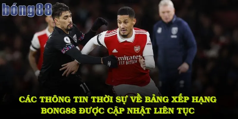 Các thông tin thời sự về bảng xếp hạng bong88 được cập nhật liên tục