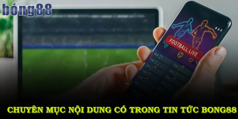 Những chuyên mục nội dung có trong tin tức bong88